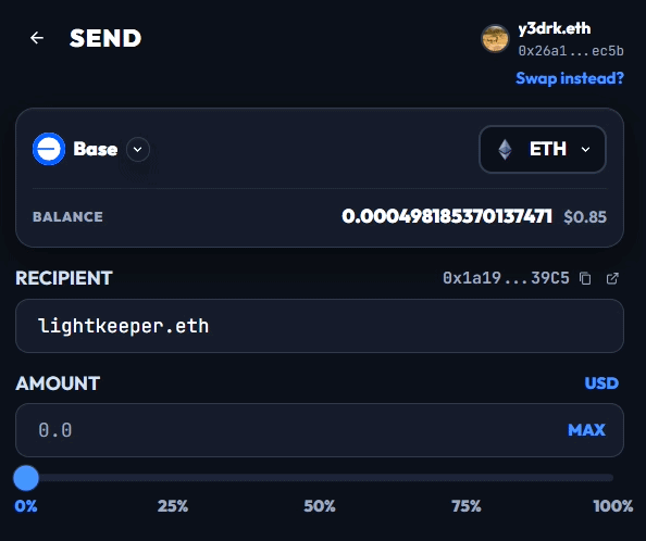 WalletChan fails to resolve the address for lightkeeper.eth in context of the Base chain